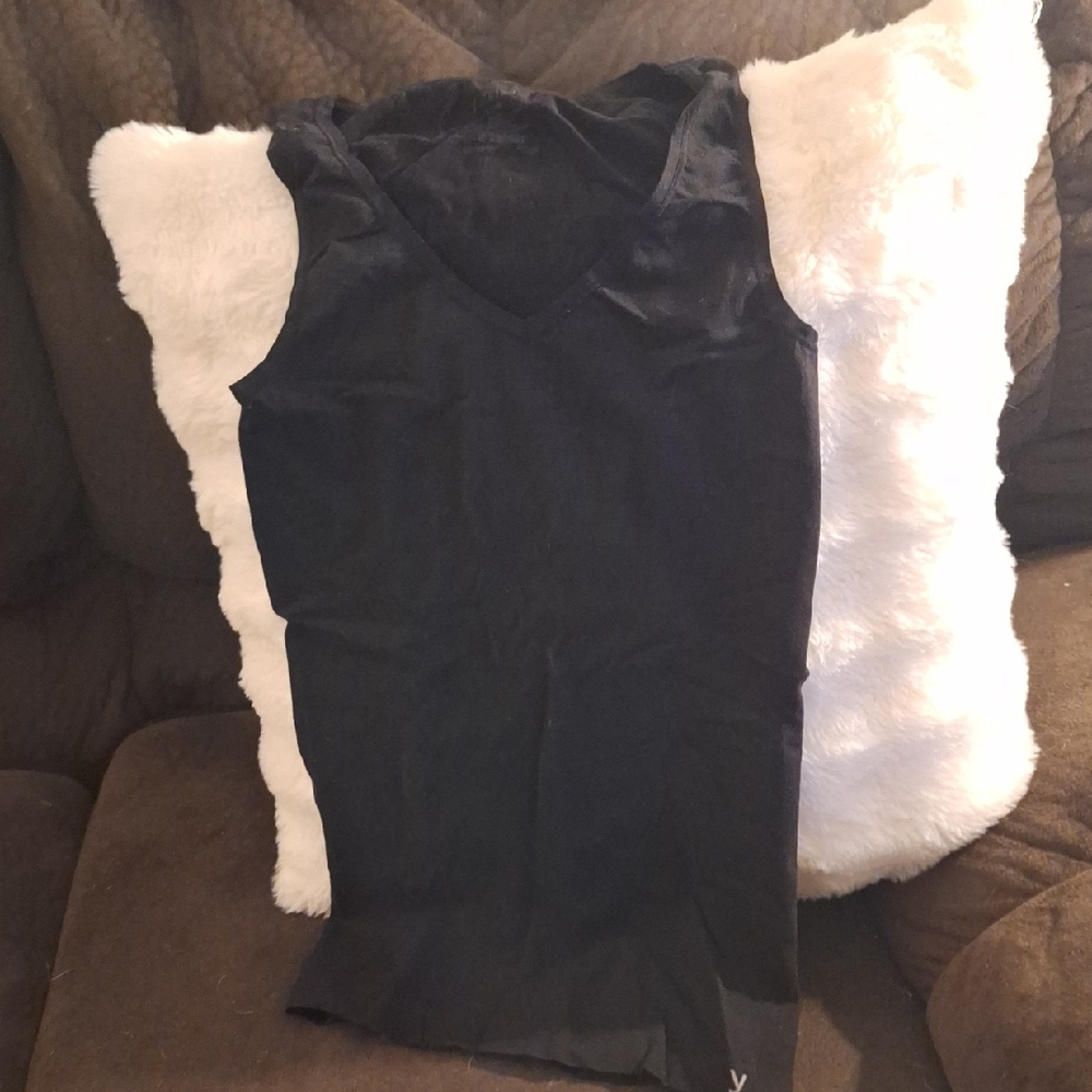 Black V-Neck Tank Top
